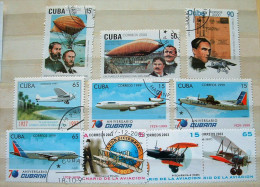 Cuba 1997 - 2003 Planes Balloons History - Usati