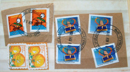 Brazil 2010 Fragments Of Cover - Fruits Postal Services Shoemaker - Used Stamps