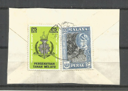 369x * MALAYA * PERAK * BRIEFAUSSCHNITT * GESTEMPELT ** !! - Federated Malay States