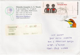 Portugal Cover With Happy Heart ATM Stamp - Franking Machines (EMA)