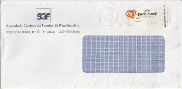 Portugal Cover With Soccer ATM Stamp - Machines à Affranchir (EMA)