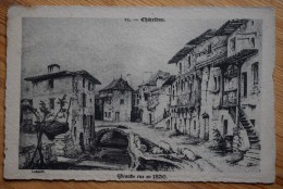 63 : Chateldon - La Grande Rue En 1830 - D´après Dessin Ou Gravure - Lehnert  - (n°5180) - Chateldon