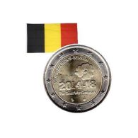 2 Euros Commémorative Belgique Guerre Mondiale 2014 - Otros & Sin Clasificación