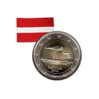 2 Euros Commémorative Lettonie La Cigogne 2015 - Other & Unclassified