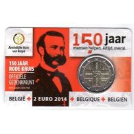 2 Euros Commémorative Belgique Croix Rouge 2014 BU Coin Card - Sonstige & Ohne Zuordnung