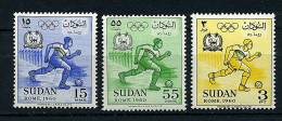 Soudan ** N° 128 à 130 - J.O. De Rome - Sudan (1954-...)