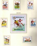 VIETNAM 1992 - BARCELONA 92 OLYMPICS -  IVERT 1164/70 + BLOCK 62 - Unused Stamps