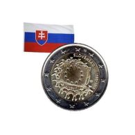 2 Euros Commémorative Slovaquie 30 Ans Drapeau Européen 2015 - Autres & Non Classés