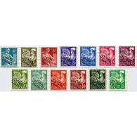 Timbres Préoblitérés France N°106 à 118 - Collections