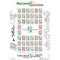 Feuille Multi-techniques "Marianne Et La Jeunesse 2013" Surchargée "Marianne 194 - Sammlungen