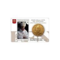 Stamp And Coin Card Vatican N°9 2015 - Timbre Et Pièce Pape François - Vatikan