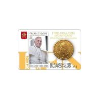 Stamp And Coin Card Vatican N°6 2015 - Timbre Et Pièce Pape François - Vatikan