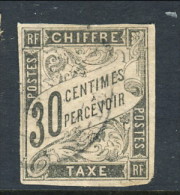 Colonie Francesi, Emissioni Generali Timbre Tax 1884 N. 9 C. 30 Nero Usato - Postage Due