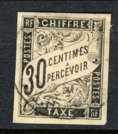 Colonie Francesi, Emissioni Generali Timbre Tax 1884 N. 9 C. 30 Nero Usato - Postage Due