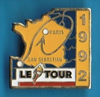 PIN´S //  ** LE TOUR ** 1992 ** SAN SEBASTIAN / PARIS ** . (Starpin´s) - Cyclisme