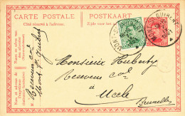 264/22 - Entier Postal Petit Albert MONT ST GUIBERT 1921 Vers UCCLE - Signé Le Receveur Communal - Postkarten 1909-1934