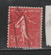 FRANCE N° 199 50C ROUGE TYPE SEMEUSE LIGNEE PROVENANT DE ROULETTE OBL - Used Stamps