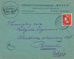 640/23 - NEDERLAND - Lettre Illustrée Porc SOESTERBERG 1940 - Entete Krachtvoederfabriek MESTA - Storia Postale