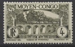 MIDDLE CONGO 1933 Mindouli Viaduct -  4c. - Olive  MH - Otros & Sin Clasificación