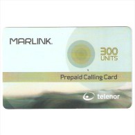 Norway-Marlink 300units Satellite Prepaid Card Exp.date 31/12/2004.mint - Norvegia