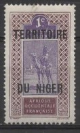 NIGER 1921 Arab On Camel Overprinted -  1c. - Violet And Purple  MH - Ongebruikt