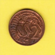 NEW ZEALAND   2 CENTS 1971  (SERIFS)  (KM # 32) - Nieuw-Zeeland