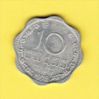 SRI LANKA   10 CENTS 1978 (KM # 140a) - Sri Lanka