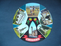 Czechoslovakia: Chodsko Region - Chodau Gebiet - Multiview - Runde AK, Round Shape Postcard - 1970s Unused - Tsjechië