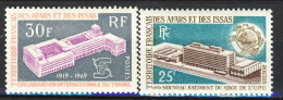 Afars Et Issas 1969-1970 Anniversaire De L'OIT E Nouveau Batiment De L'UPU N. 354 E N. 362 MNH Catalogo € 5,90 - Ungebraucht