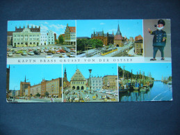 Germany: ROSTOCK Käpt’n Brass Grüsst Von Der Ostsee - Mehrbildkarte - Panoramic Postcard 1970s Unused - Rostock