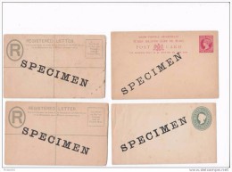 4 ENTIERS NEUFS  DONT SPECIMEN NATAL,TURKS ISLANDS - Natal (1857-1909)