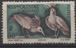 NEW CALEDONIA 1942 Two Kagus - 30c. - Purple And Green MH - Neufs