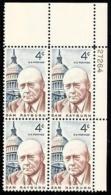 Plate Block -1962 USA Sam Rayburn Stamp Sc#1202 Famous White House - Plaatnummers