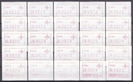 SOUTH AFRICA RSA 1987-88, ATM (nos 002-026) MNH - Neufs