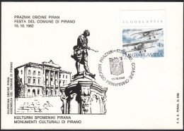 Yugoslavia 1982, Illustrated Cover "Cultural Monuments Of Piran", W./special Postmark "Piran", Ref.bbzg - Otros & Sin Clasificación