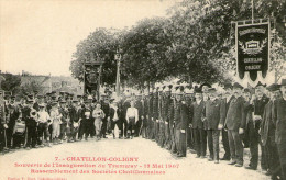 45 - LOIRET - CHATILLON - COLIGNY - Inauguration Du Tramway - Rassemblement Des Sociétés - 12 Mai 1907 - Très Bon état - Chatillon Coligny