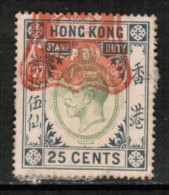 HONG KONG  25 CENTS "BILL Of EXCHANGE" FISCAL---(See Scan For Condition) - Post-fiscaal Zegels