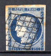 5/ France  : N° 4 Oblitéré  , Cote : 60,00 € , Disperse Belle Collection ! - 1849-1850 Ceres