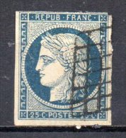 5/ France  : N° 4a Oblitéré  , Cote : 70,00 € , Disperse Belle Collection ! - 1849-1850 Cérès