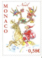 Monaco Noël 2010 N° 2755 Sur Carte De Voeux Poste - Covers & Documents