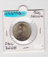 UGANDA   500 SHILLING  ANNO 2008 FDC - Uganda