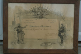 87 - BUSSIERE POITEVINE - DIPLOME D' HONNEUR MINISTERE DE LA GUERRE A LA " JOYEUSE " EDUCATION SPORTIVE-1922-SCOTT 1919 - Diplômes & Bulletins Scolaires