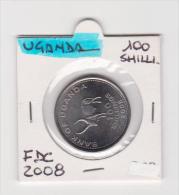 UGANDA   100 SHILLINGS  ANNO 2008 FDC - Oeganda