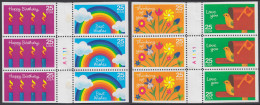 !a! USA Sc# 2396a+2398a MNH SET Of 2 BOOKLET-PANES(6 Each) - Special Occasion - 1981-...