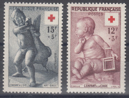 France 1955 Croix Rouge Yvert#1048-1049 Mint Never Hinged (sans Charnieres) - Ongebruikt
