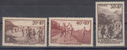 France 1937 Sport Yvert#345-347 Mint Never Hinged (sans Charnieres) - Neufs