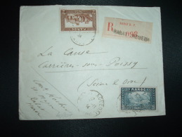 LR Pour La FRANCE TP 2F + 25c OBL.6-11-34 RABAT AGUEDAL + ETAT MAJOR + Arrivée 21-11-34 POISSY (78 YVELINES) - Lettres & Documents