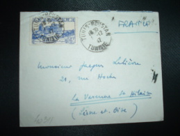 LETTRE Pour La FRANCE TP 6F OBL.1-12-47 TUNIS-ROUSTAN - Covers & Documents