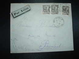 LETTRE Pour La FRANCE TP 50c X3 OBL.5-1-34 FERRYVILLE - Lettres & Documents