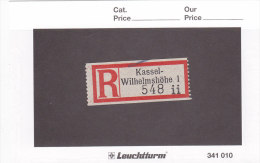 Einschreibezettel R -  Deutschland -   Kassel Wilhelmshöhe  548 1 Ii - R- & V- Vignette